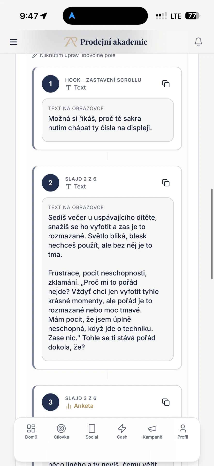 Carousel slajd po slajdu